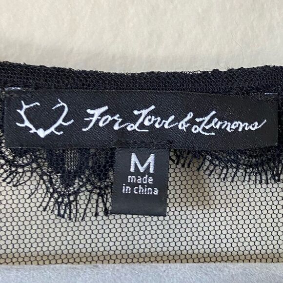 For Love and Lemons Alexa Mini Black Dress Sheer Lace Size M - Picture 11 of 11